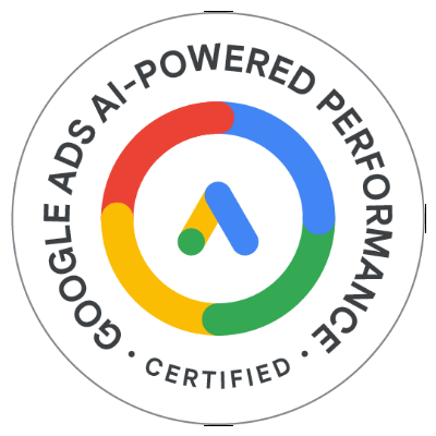 Google Ads AI-Powered Performance certification badge