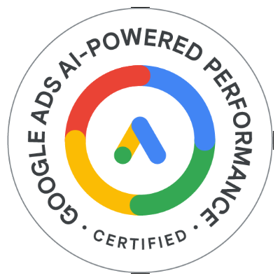 Google Ads AI-Powered Performance certification badge